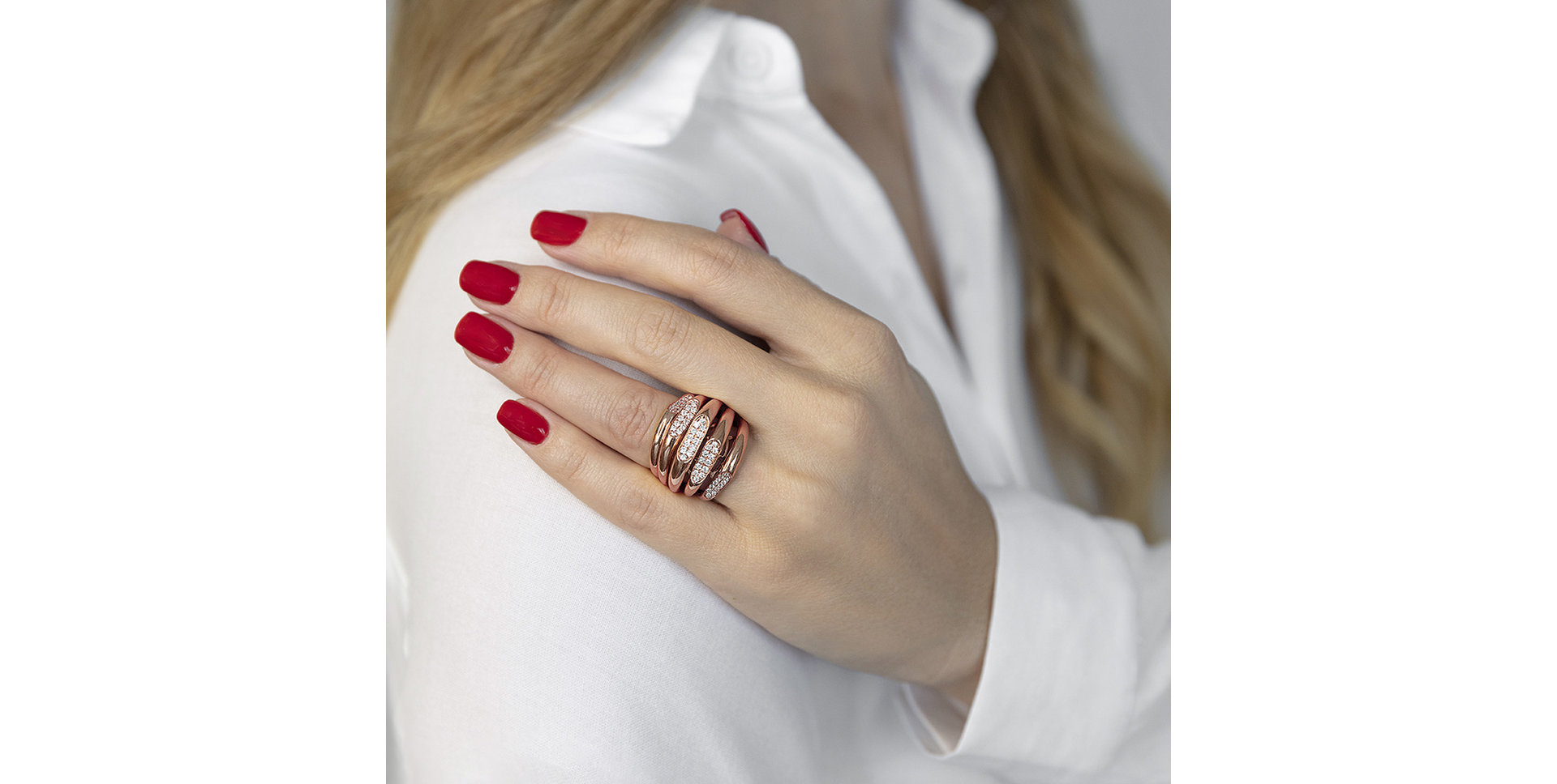 Prsten s diamanty Diamond Cascade