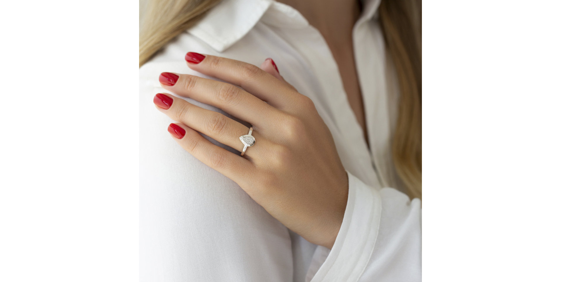 Prsten s diamanty Glamorous Drop