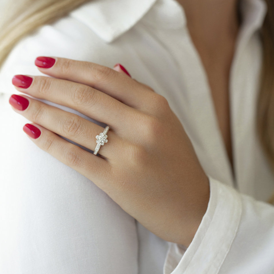 Prsten s diamanty Fleur