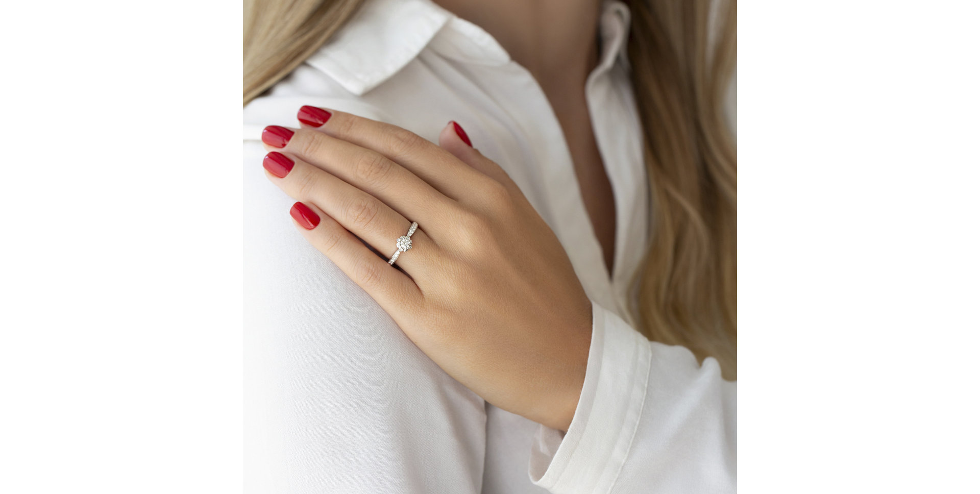 Prsten s diamanty Thècle