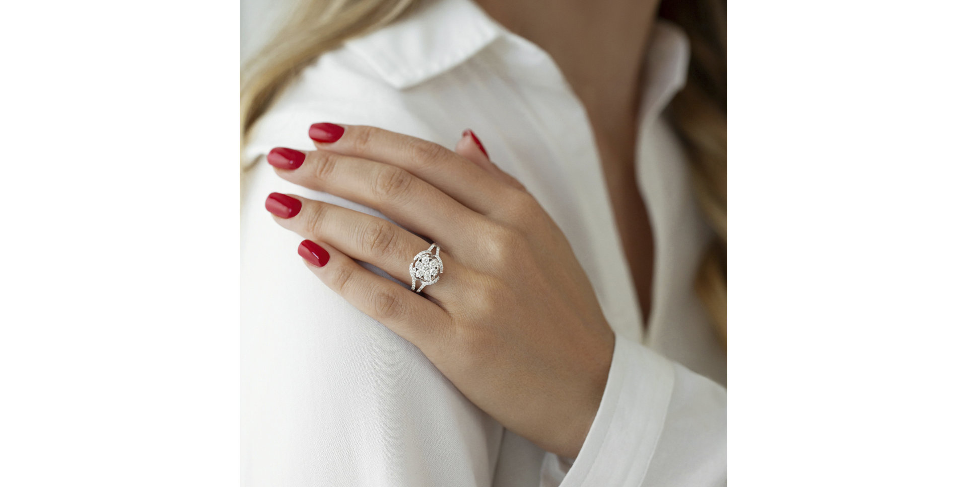 Prsten s diamanty Fleur