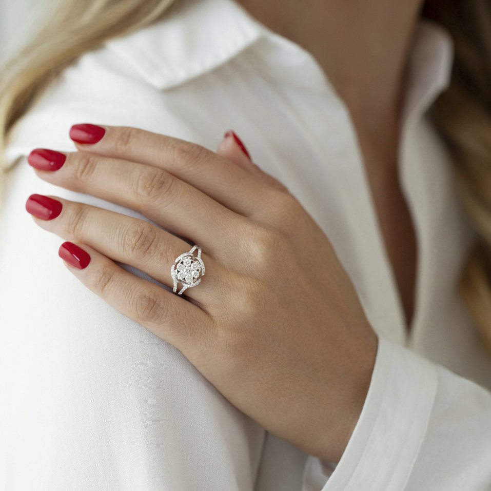 Prsten s diamanty Fleur