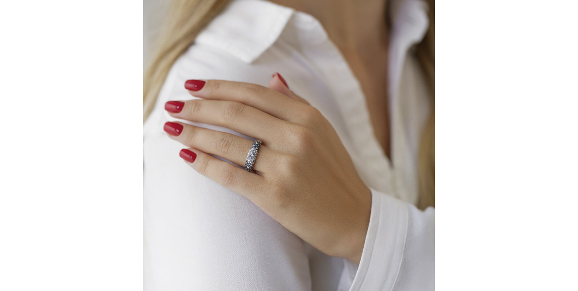 Prsten s diamanty a safíry Dreama