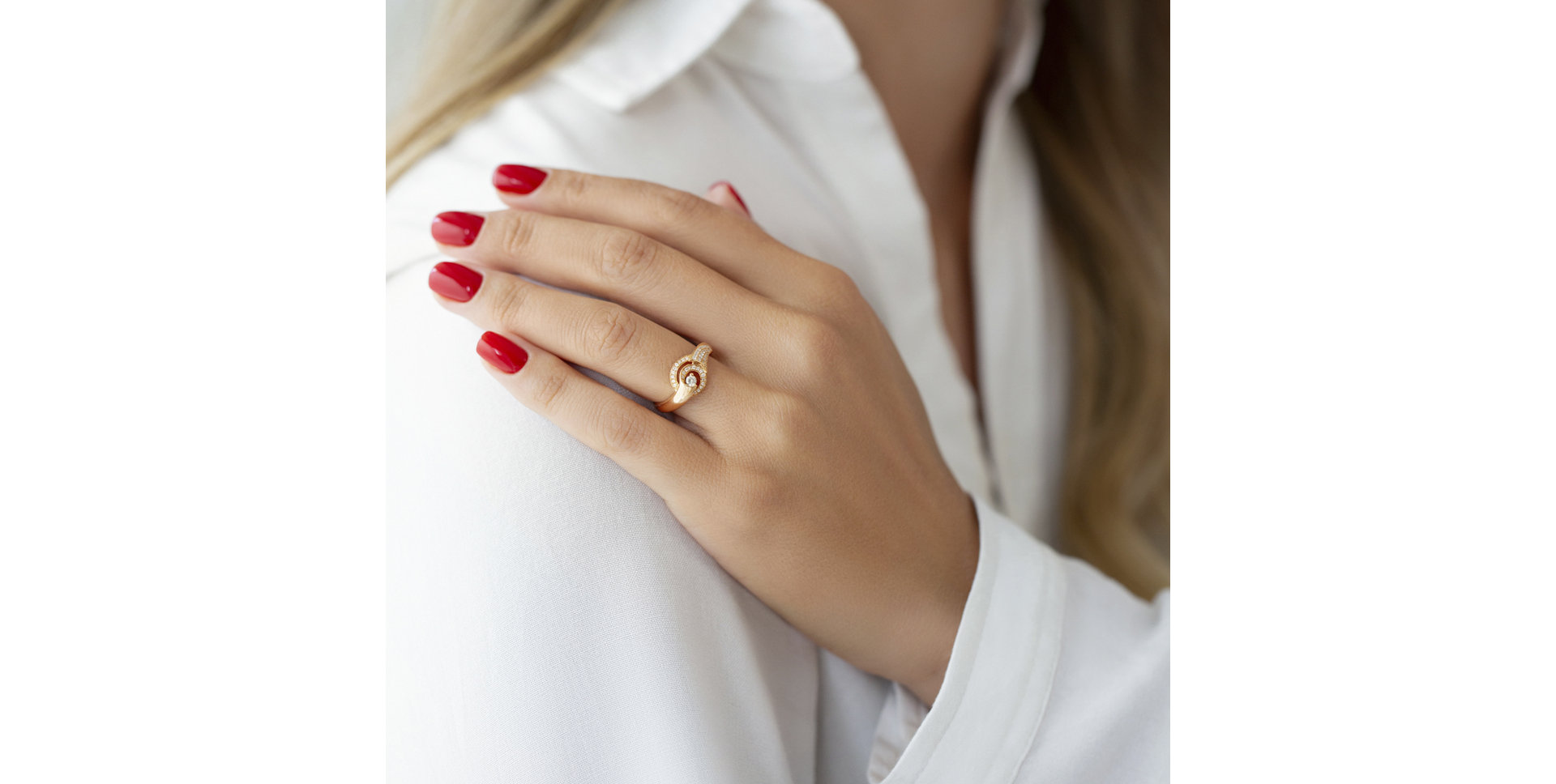 Prsten s diamanty Sunny Swirl