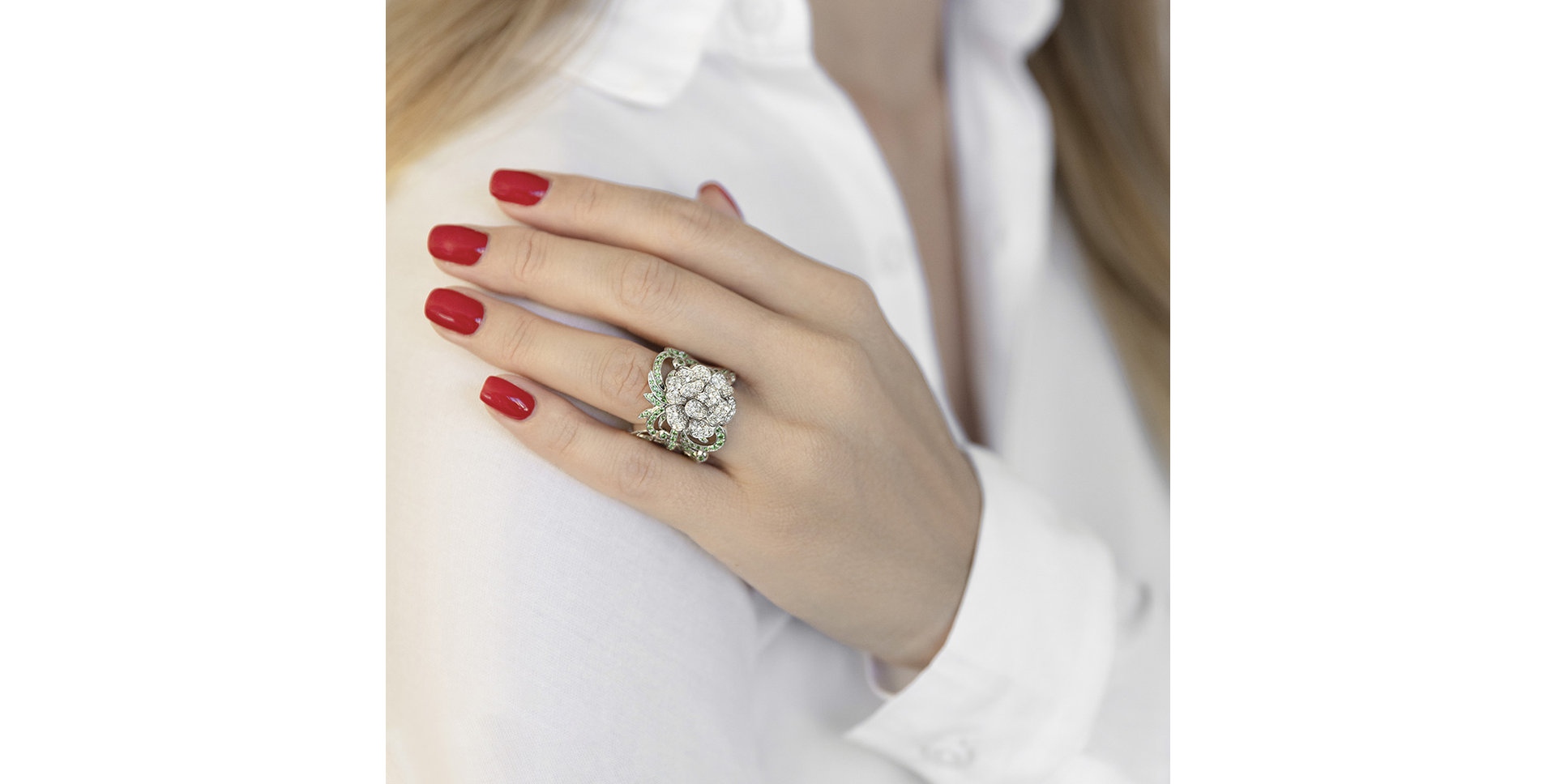 Prsten s diamanty Fairy Garden