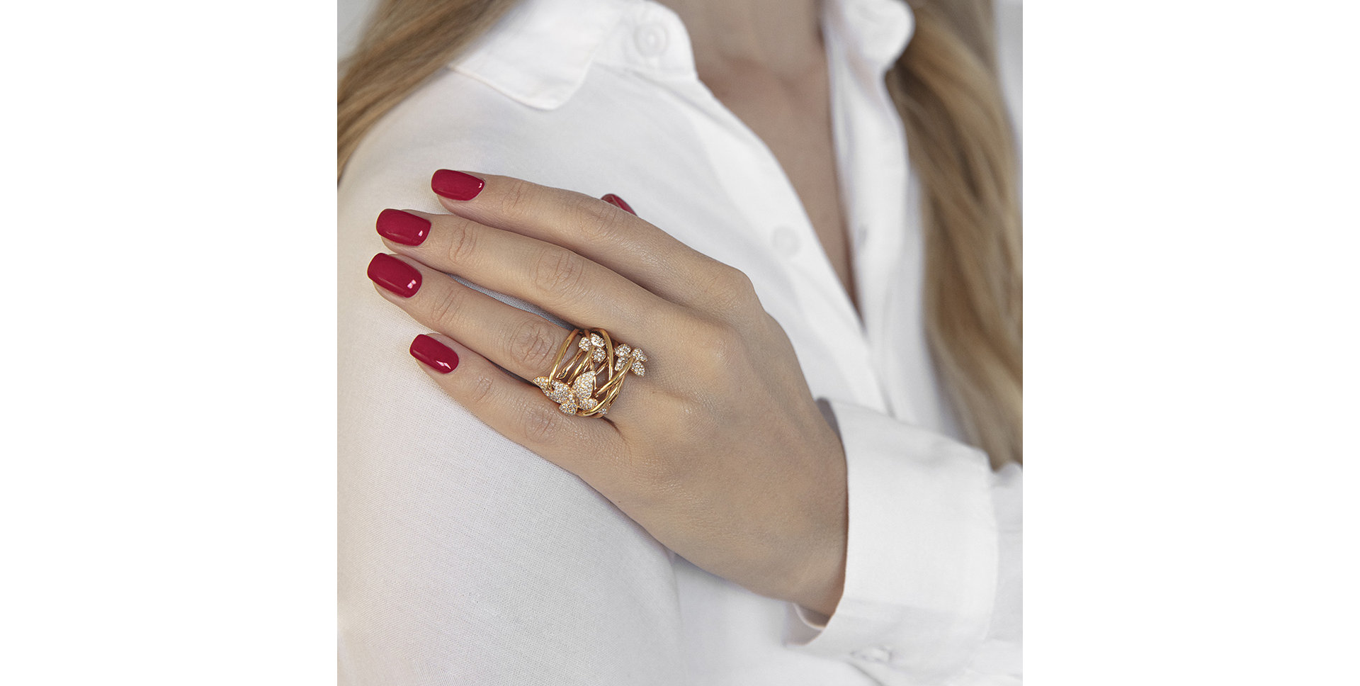 Prsten s diamanty Butterfly Efect