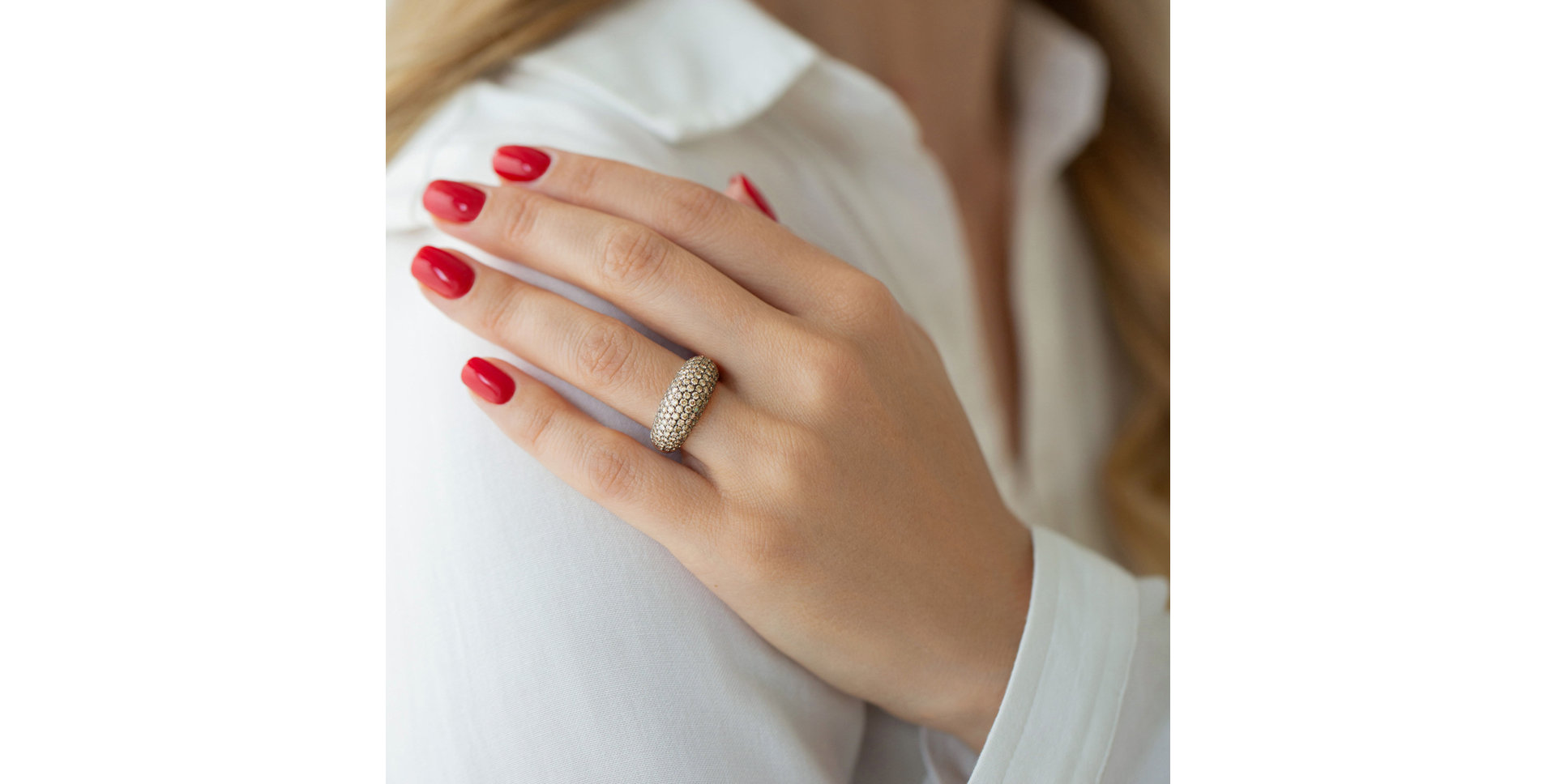 Prsten s hnědými diamanty Reese