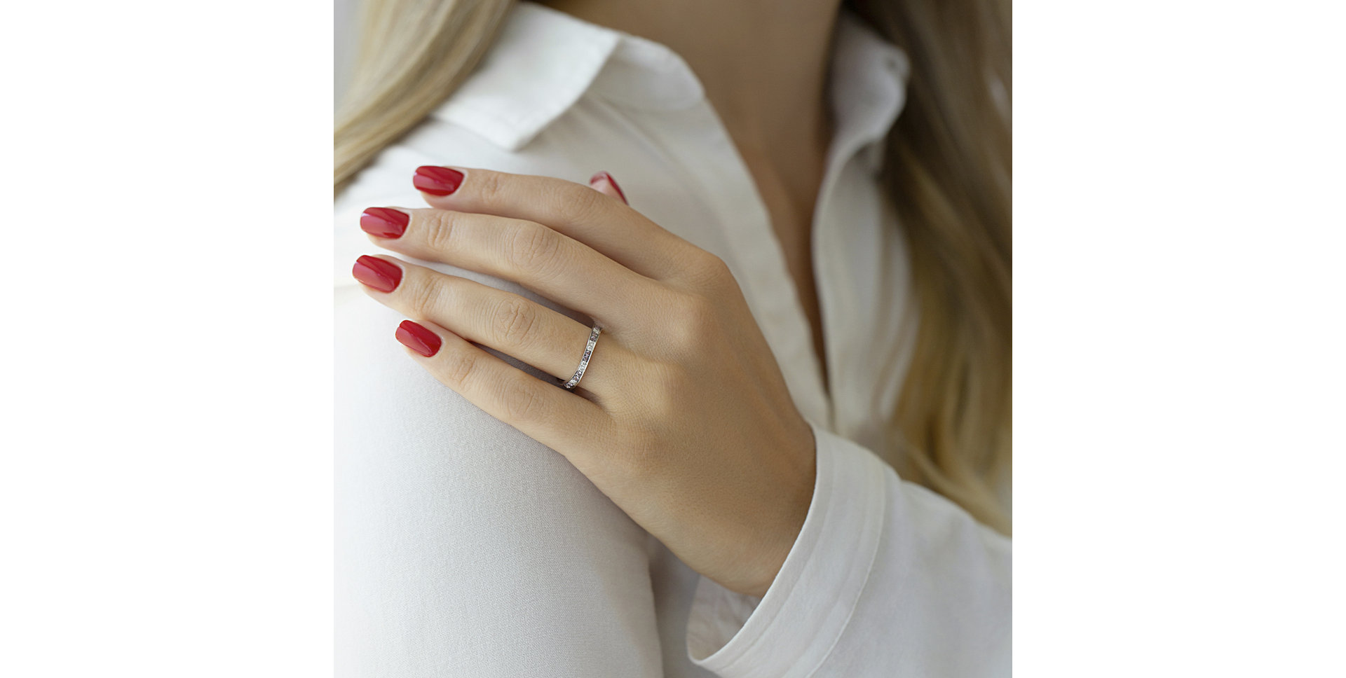 Prsten s diamanty a safíry Selma