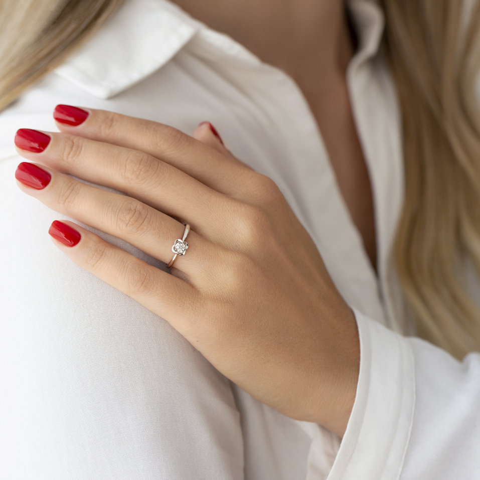 Prsten s diamantem Sweet Blossom