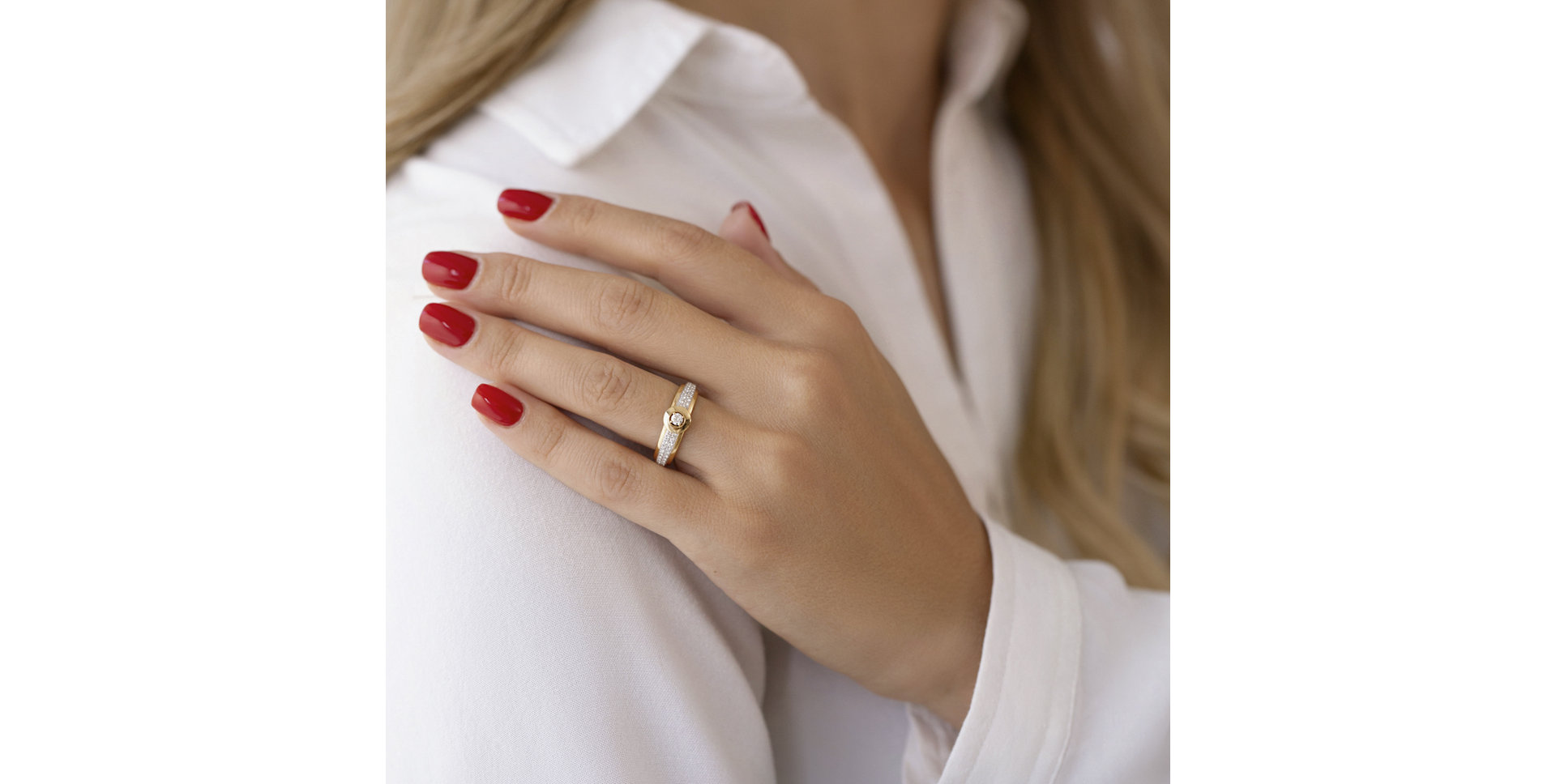 Prsten s diamanty Mélaine