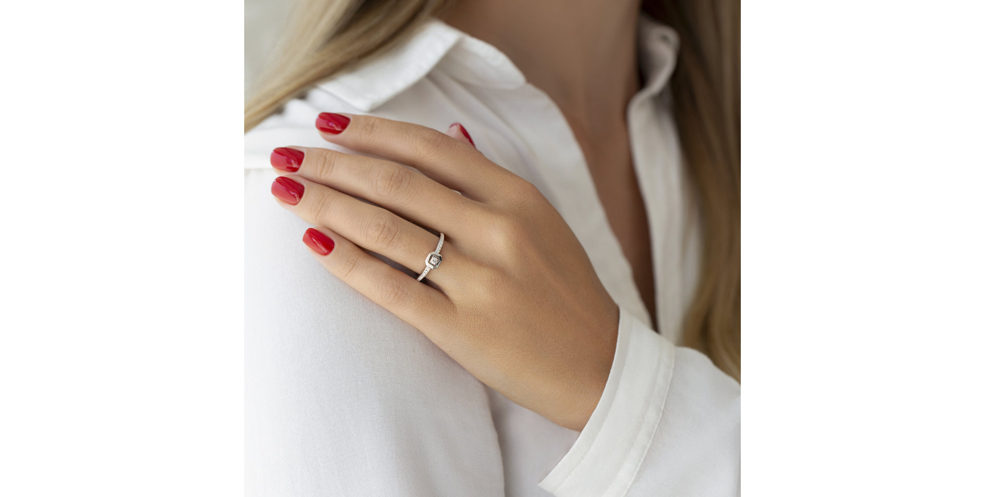 Prsten s diamanty Passion Square