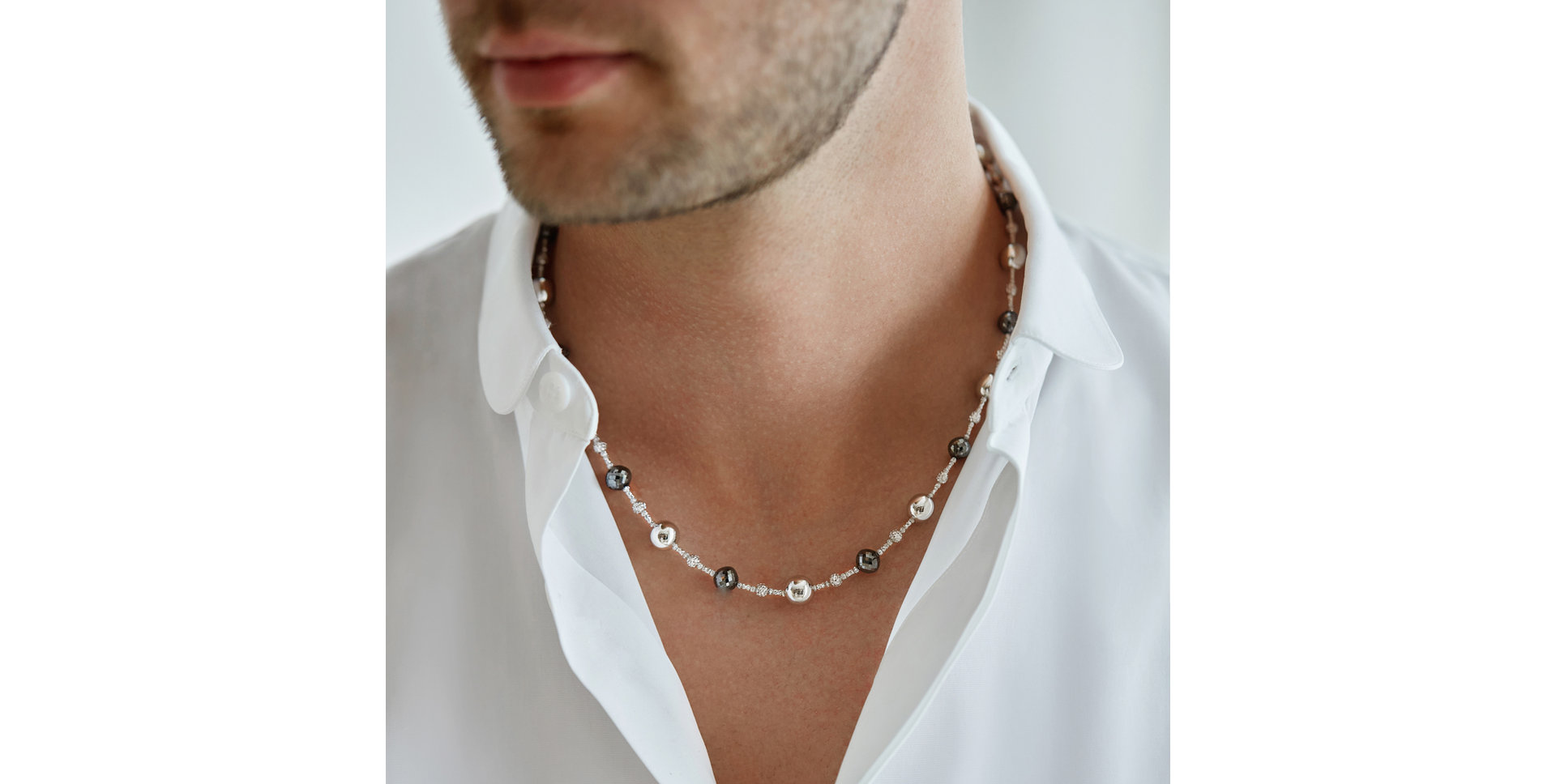 Náhrdelník s černými diamanty Seraph Symphony