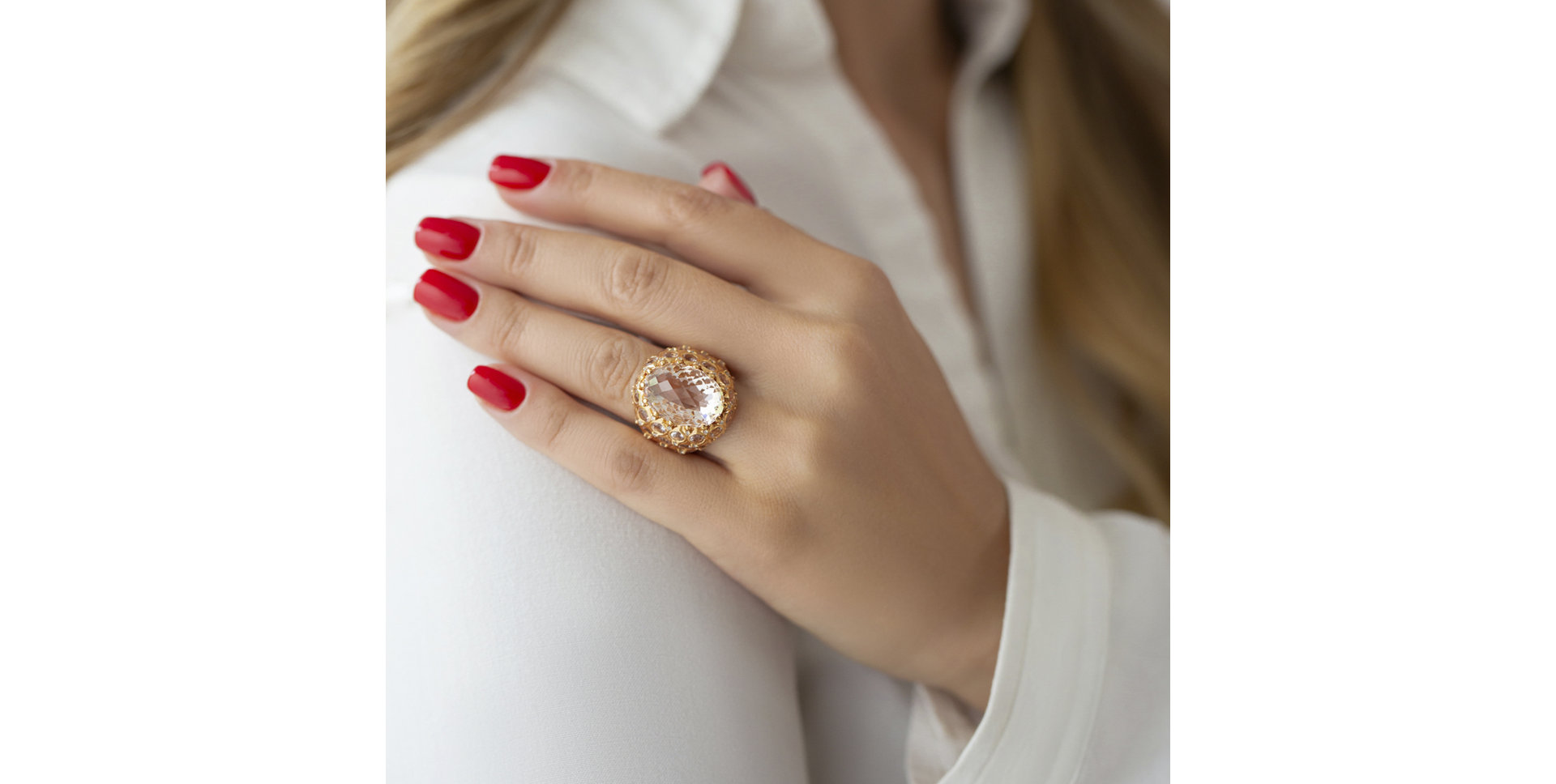 Prsten s morganity a diamanty Venus Dream