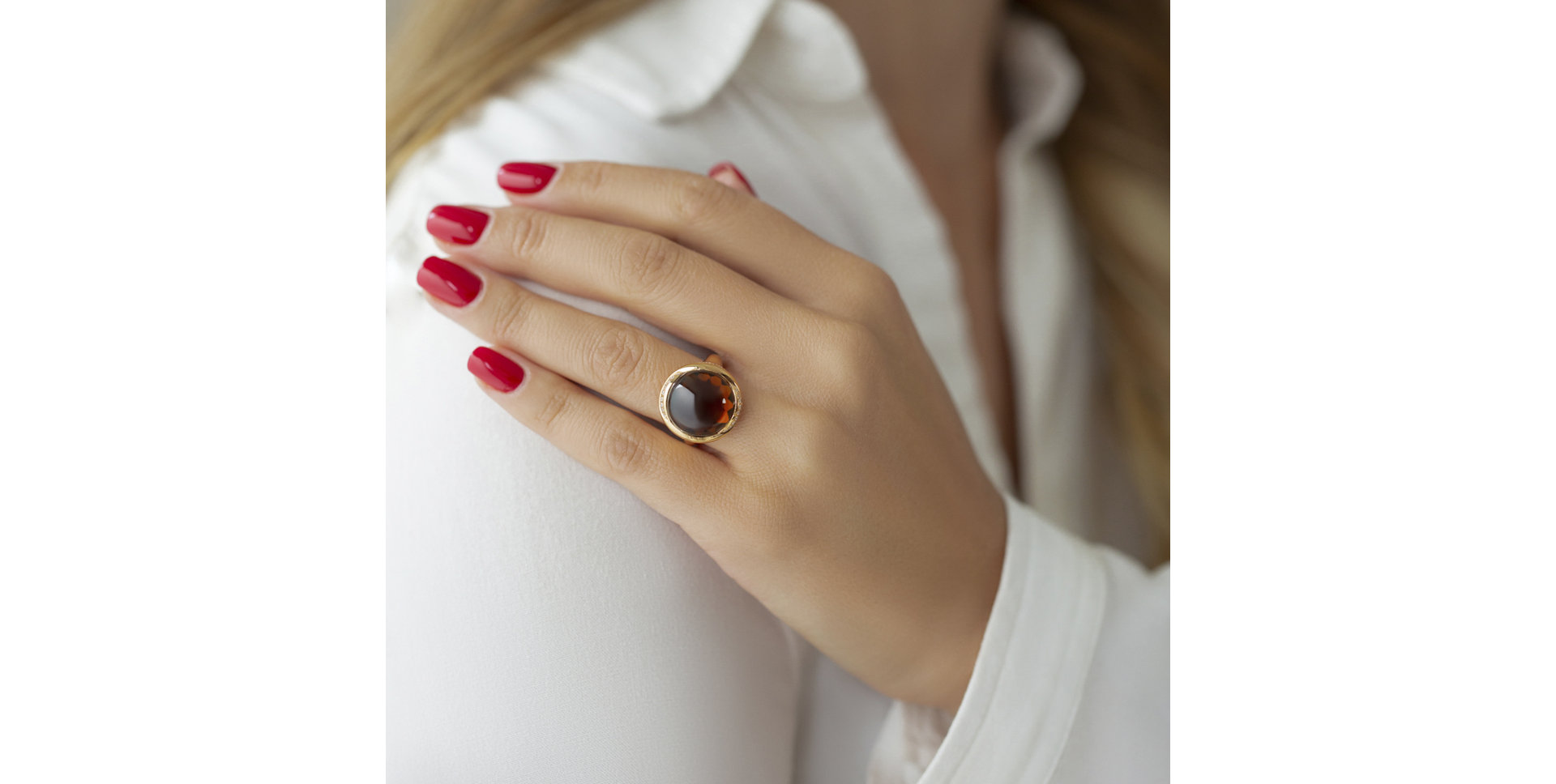 Prsten s quartzem diamanty Gentility Sin