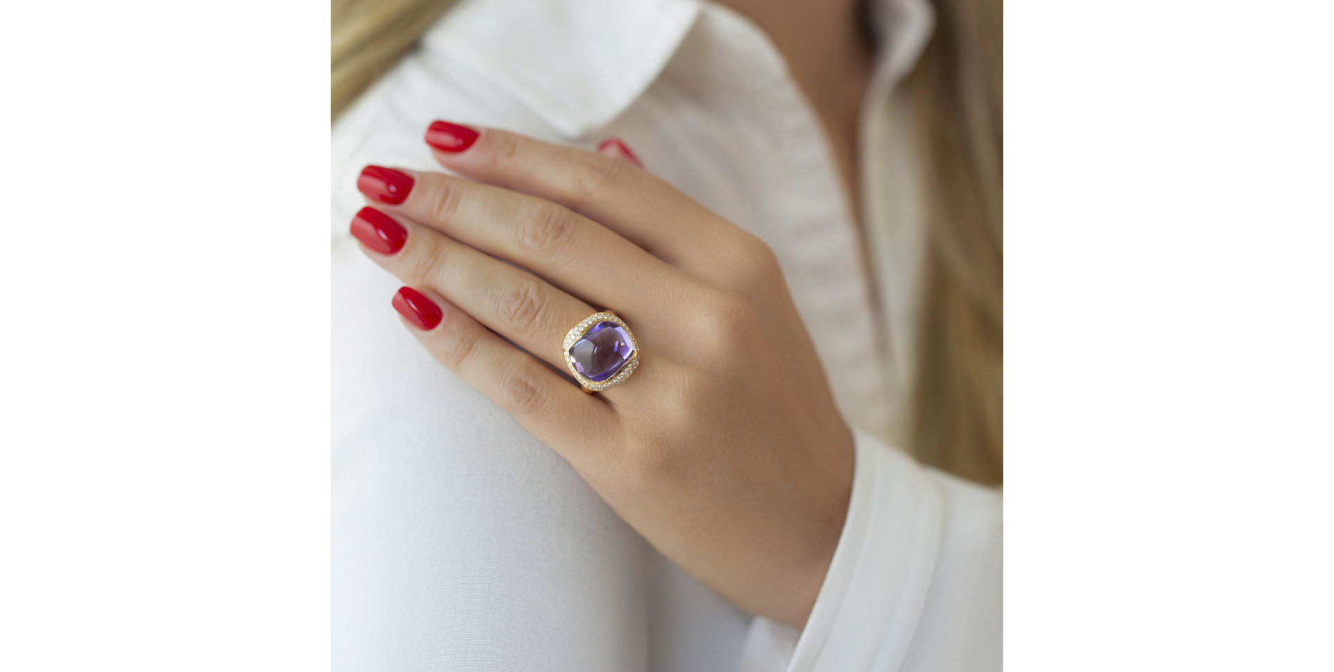 Prsten s měsíčním kamenem a diamanty Duchess Treasure