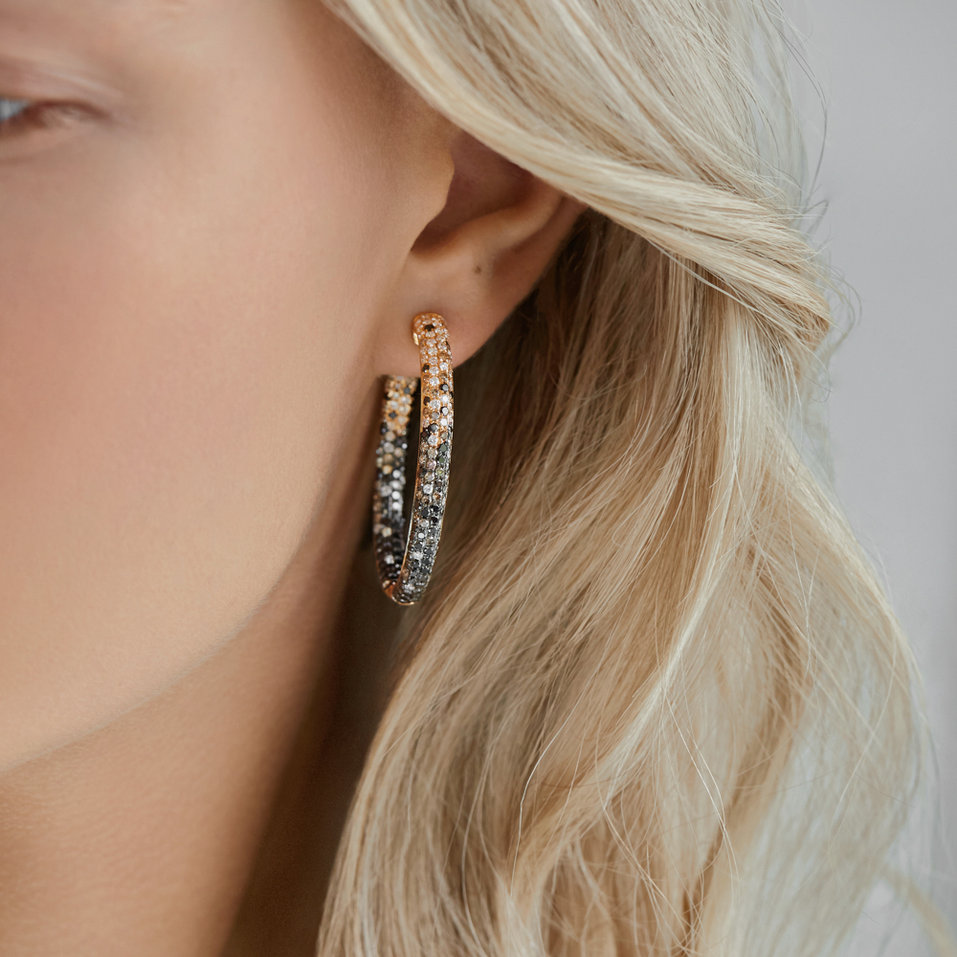 Náušnice s barevnými diamanty Galaxy Sin