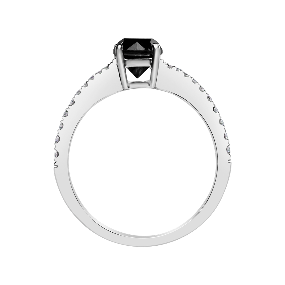 Prsten s černým diamantem Glittery Love