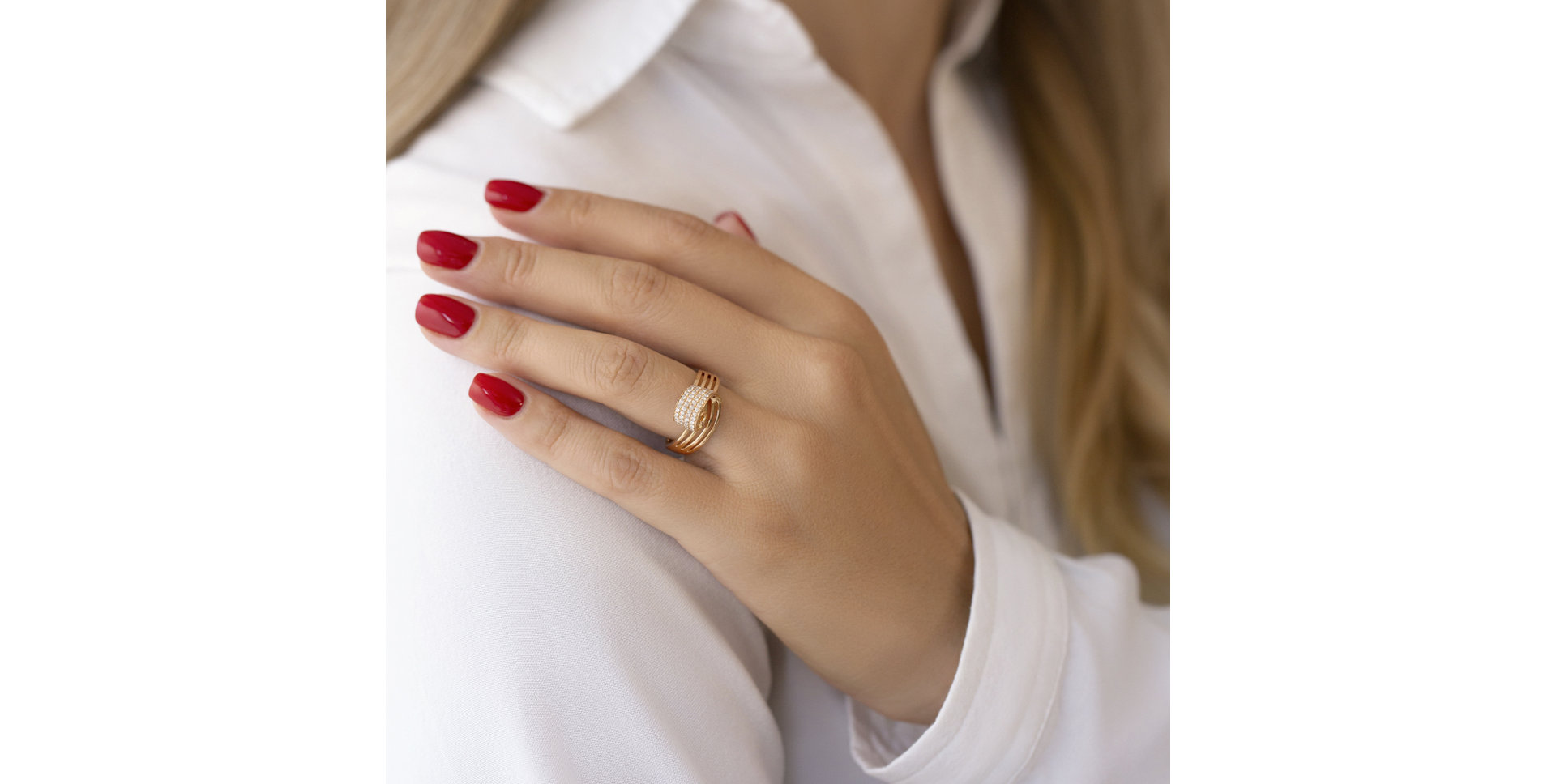 Prsten s diamanty Sunny Ribbon