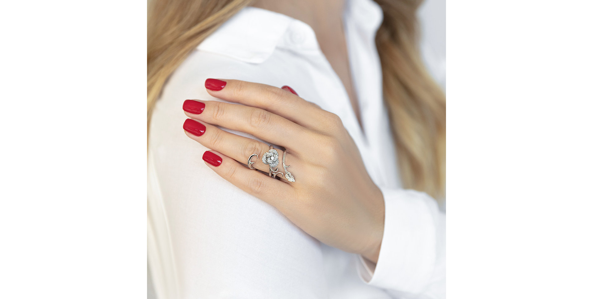 Prsten s diamanty Moonlight Rose