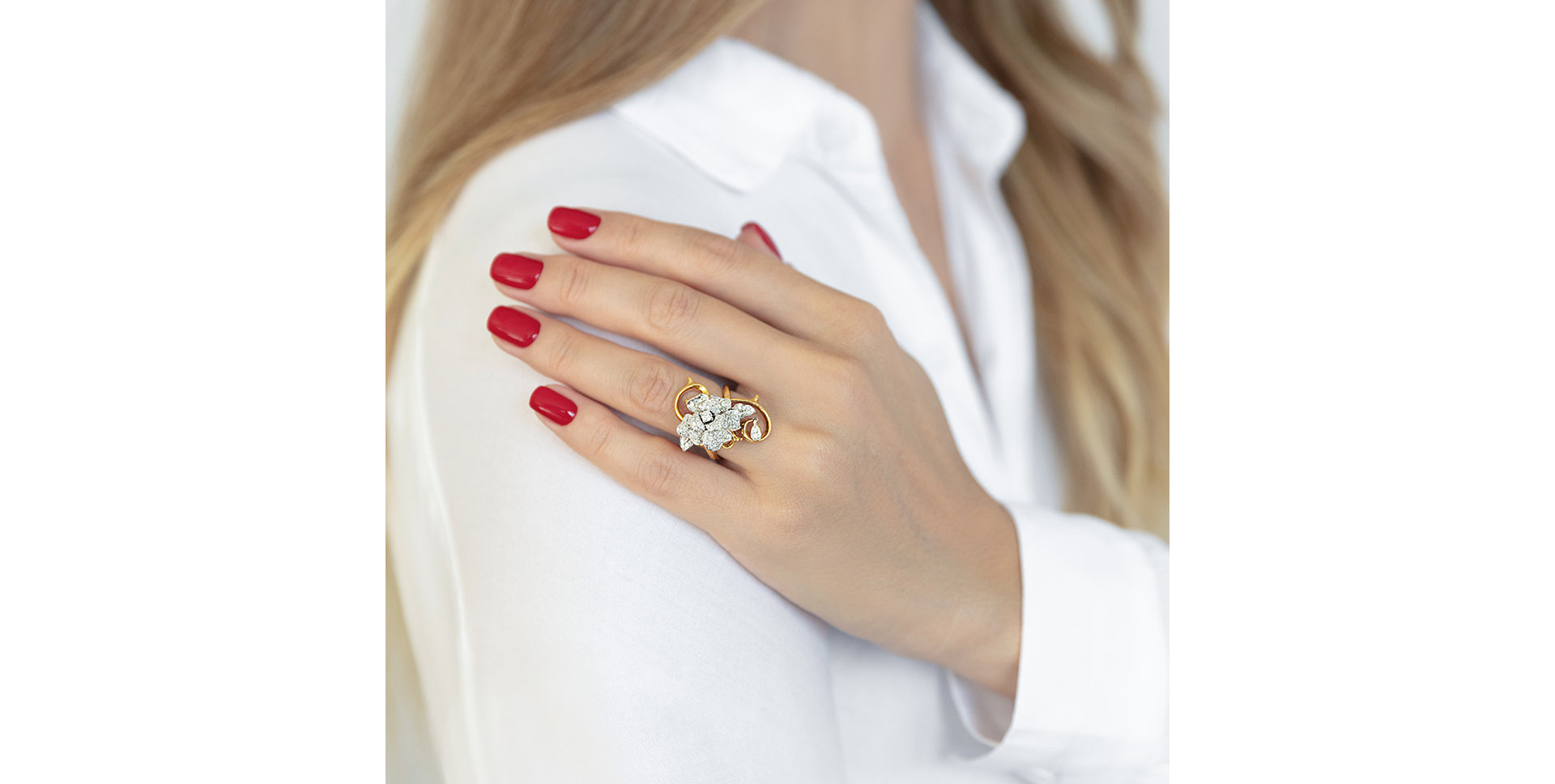 Prsten s diamanty Moonlight Magnolia