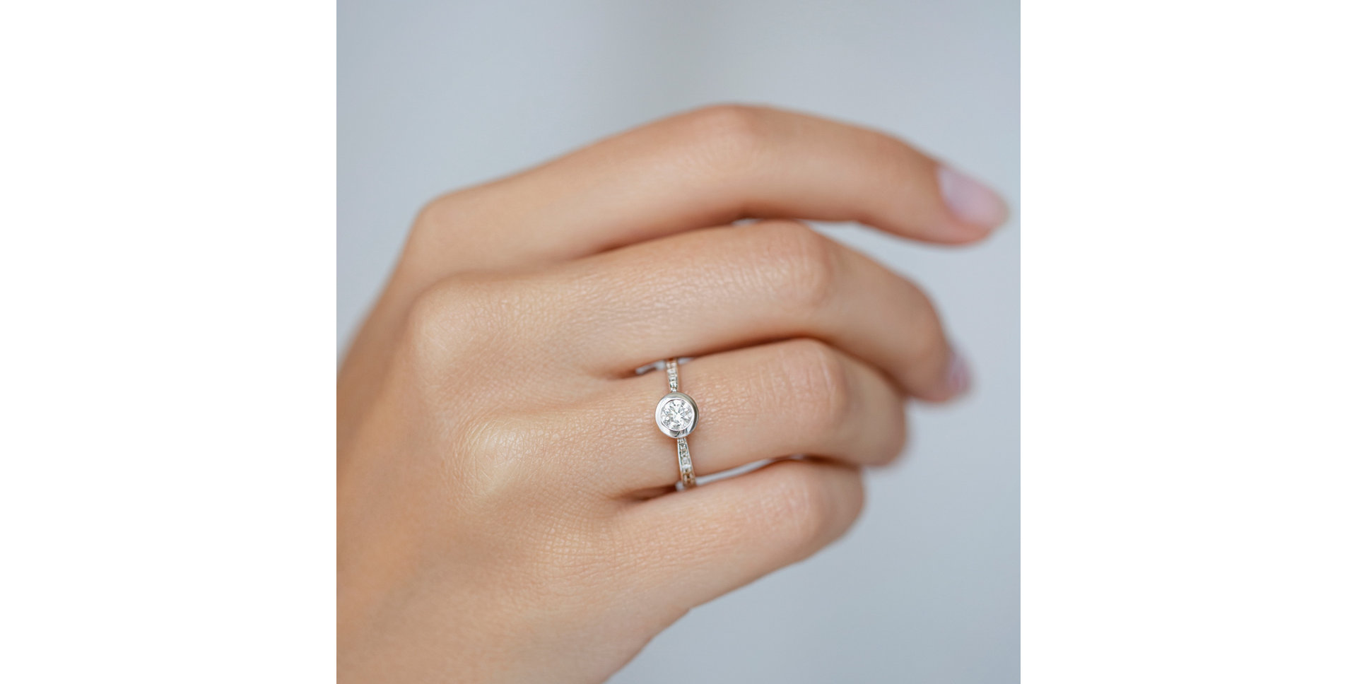 Prsten s hnědými diamanty Space Love