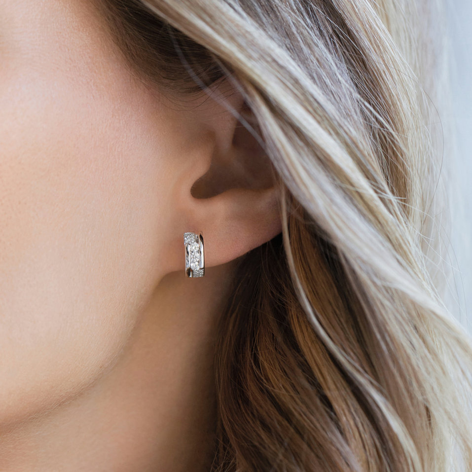 Náušnice s diamanty Galaxy Secret