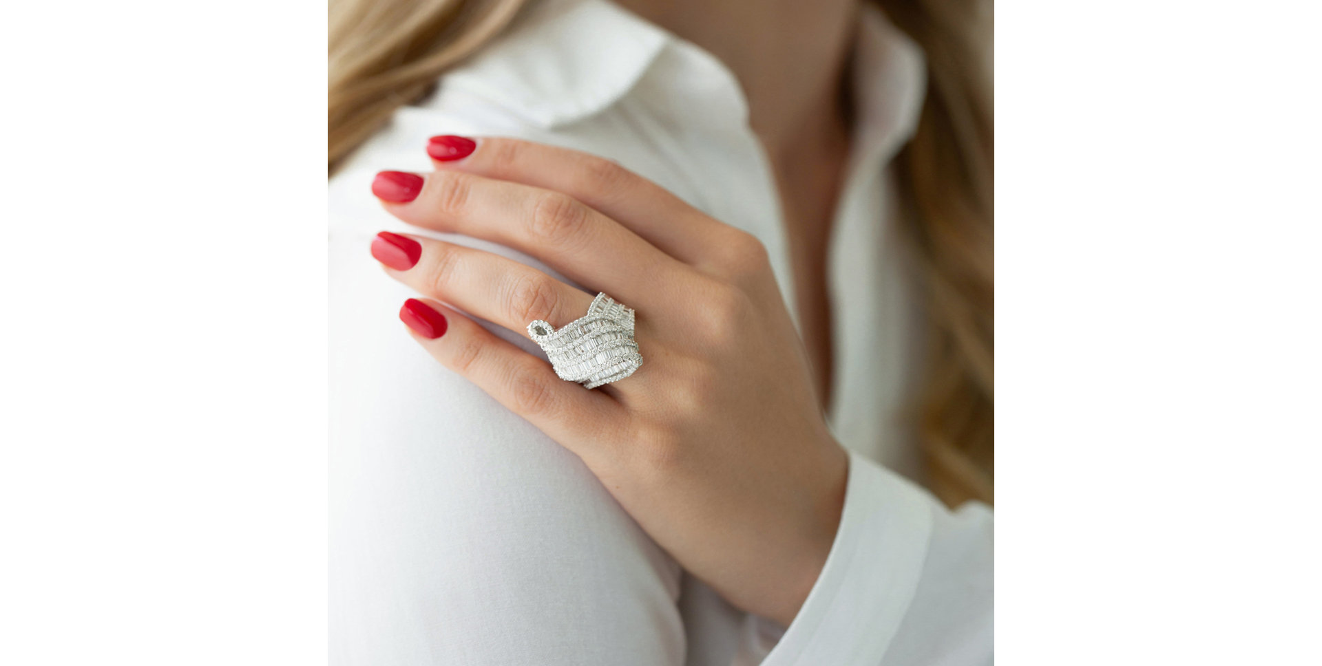 Prsten s diamanty Midnight Wave