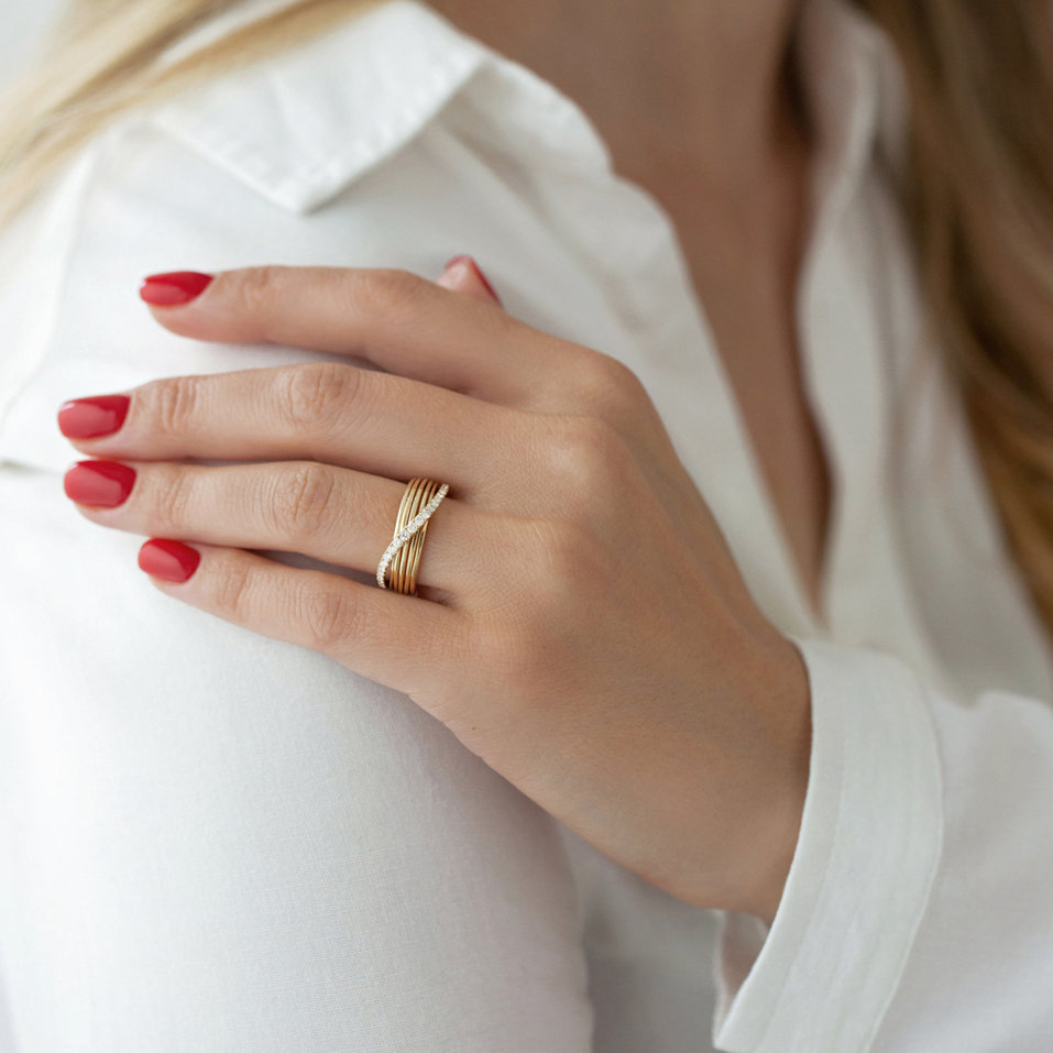 Prsten s diamanty Orion Ribbon