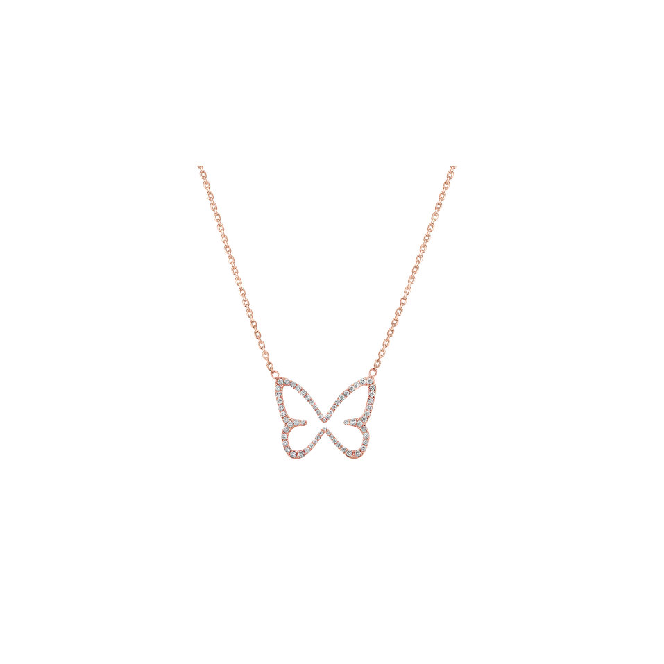 Náhrdelník s diamanty Simple Papillon