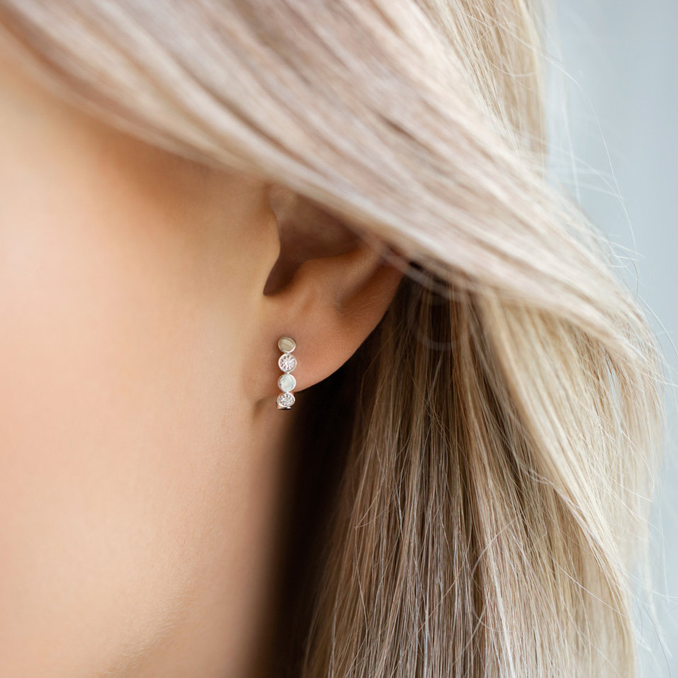 Náušnice s diamanty Shiny Dots