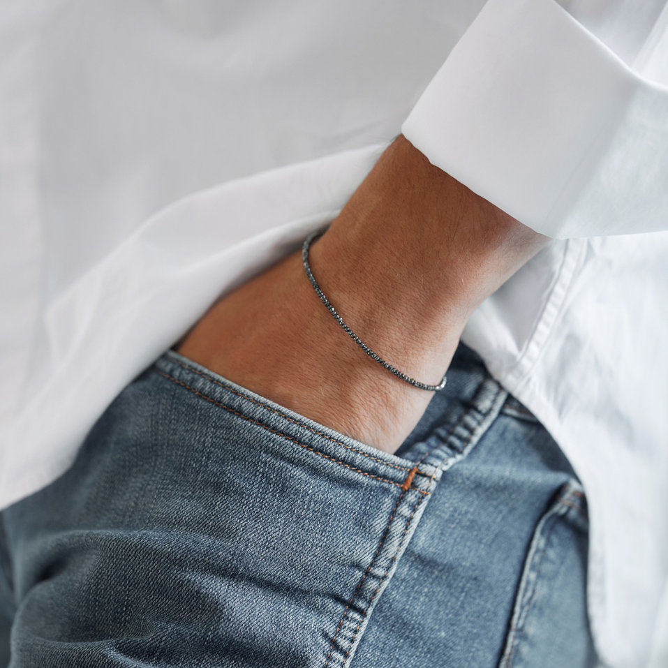 Náramek s černými diamanty Darkness