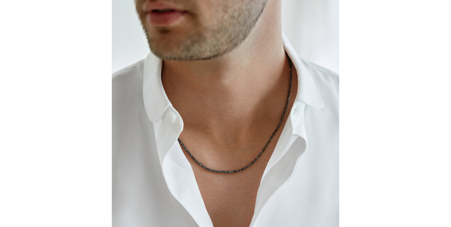 Náhrdelník s černými diamanty Night Jewel