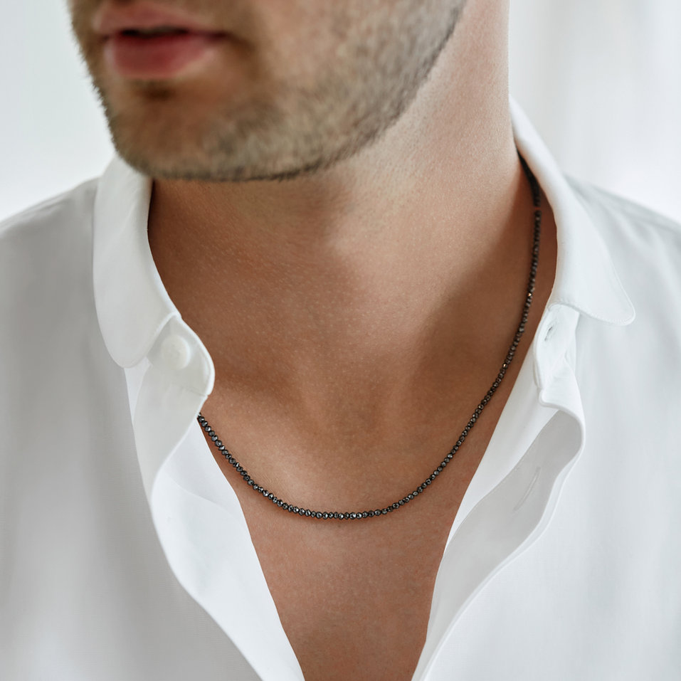 Náhrdelník s černými diamanty Night Jewel