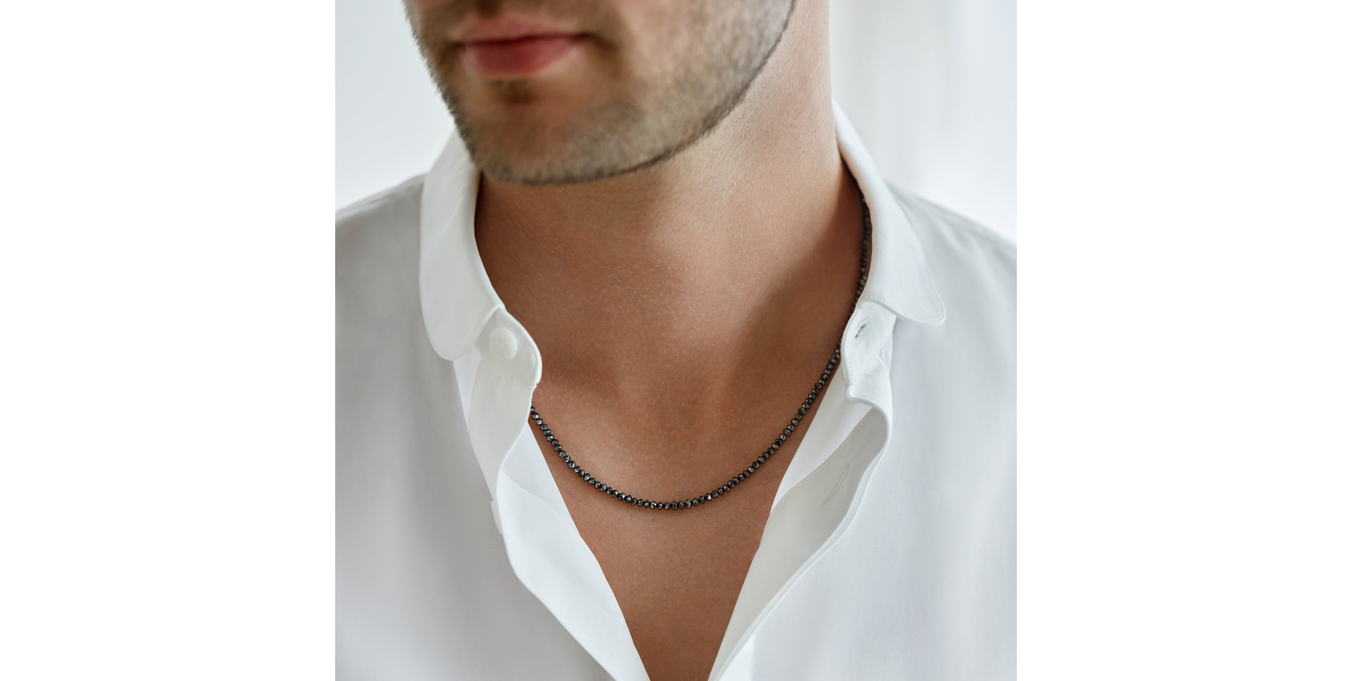 Náhrdelník s černými diamanty Night Jewel