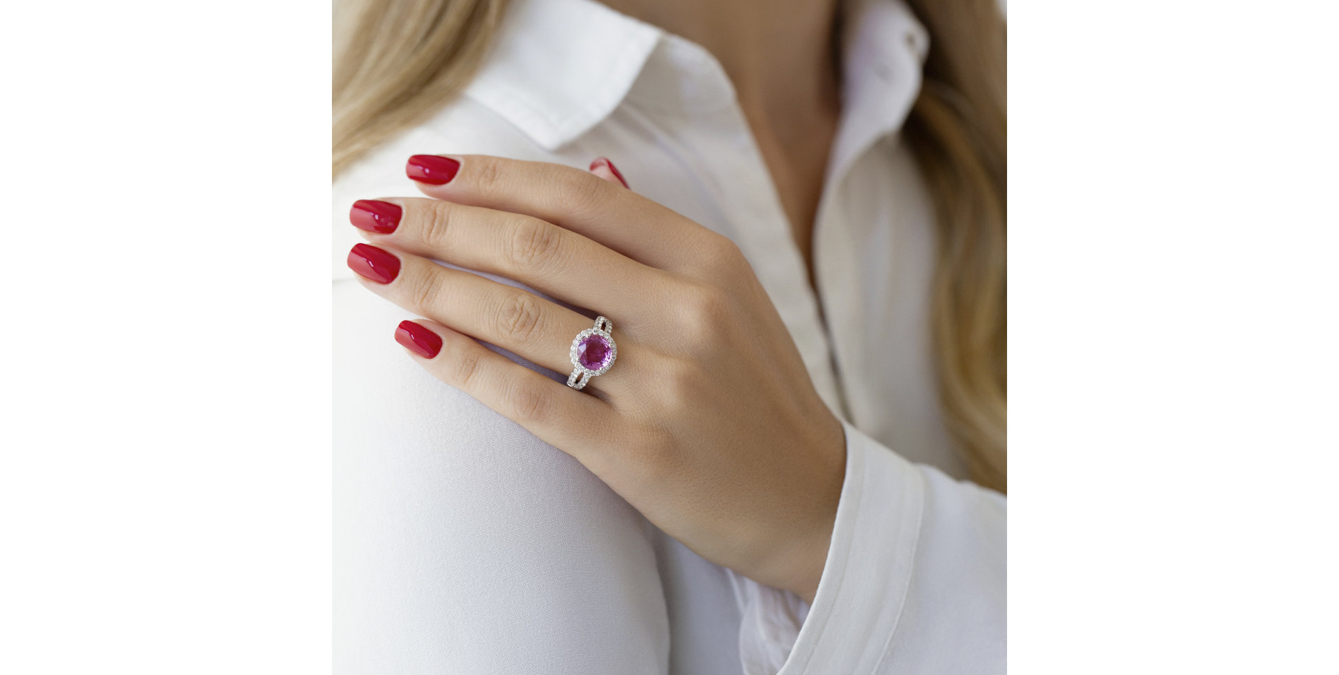 Prsten s safírem a diamanty Hawai Treasure