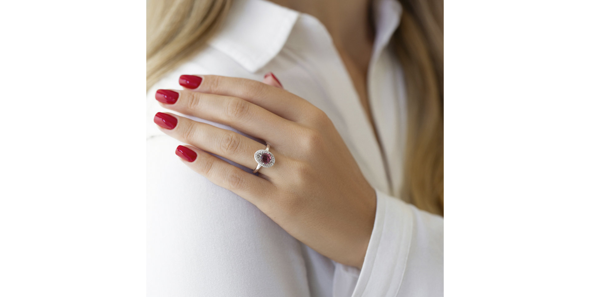 Prsten s turmalínem a diamanty Baroque Fairytale