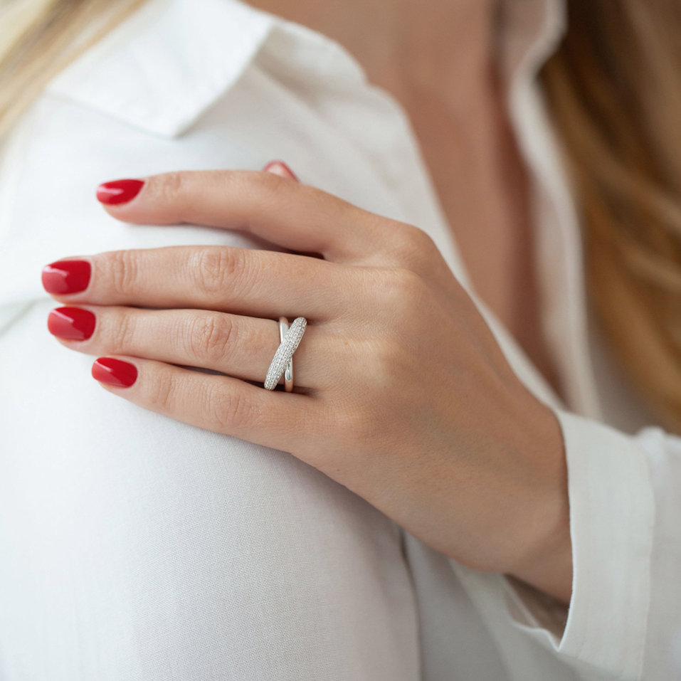 Prsten s hnědými diamanty Star Labyrinth