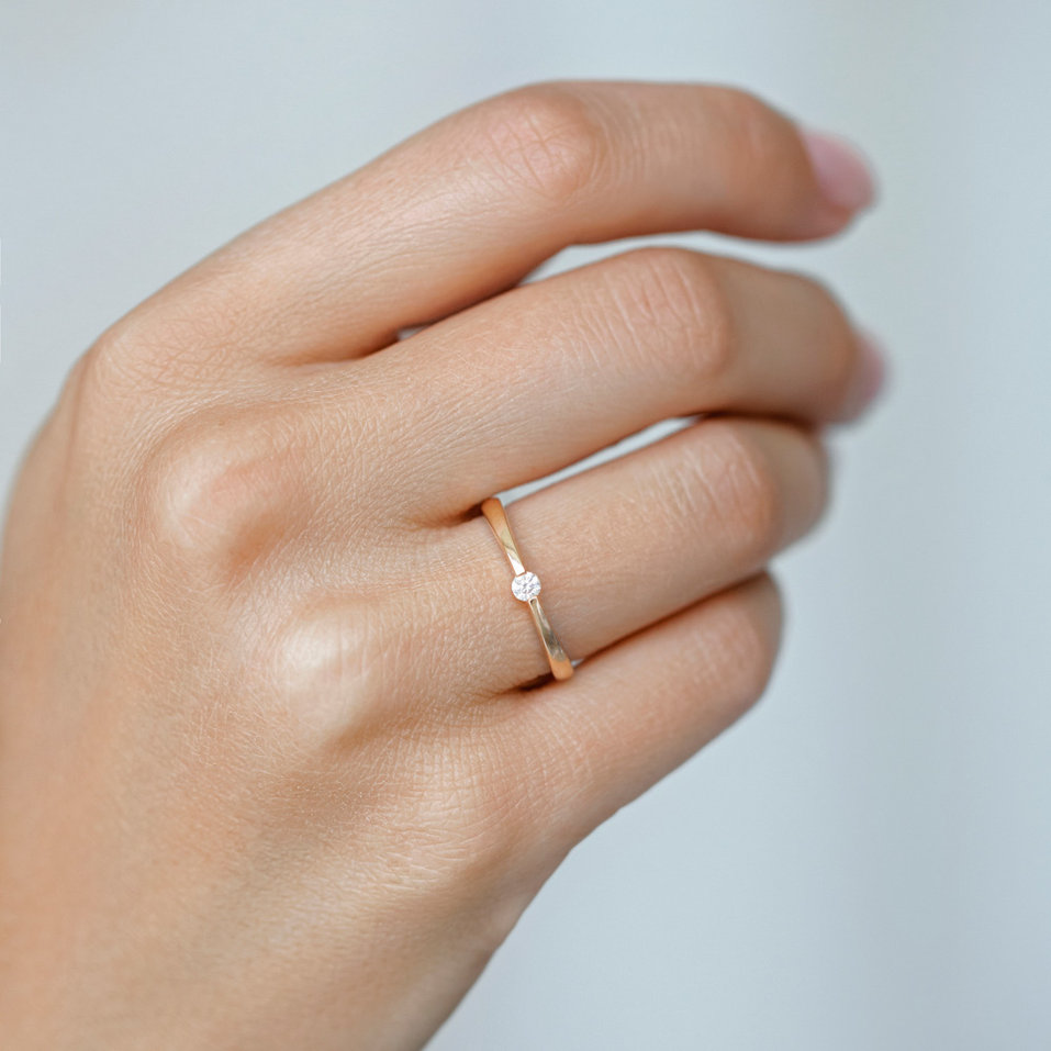 Prsten s diamantem Love Story