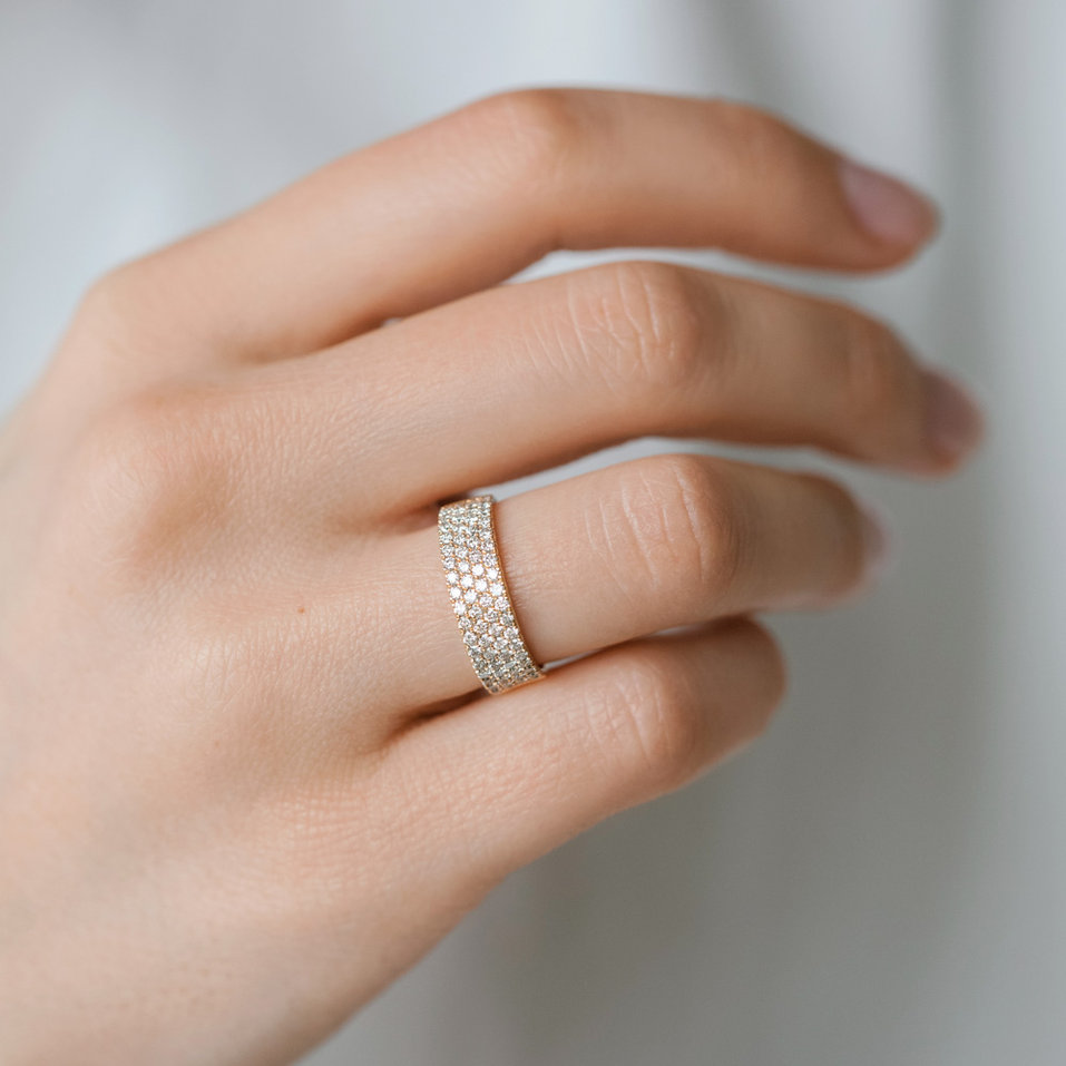 Prsten s hnědými diamanty Queen Eternity