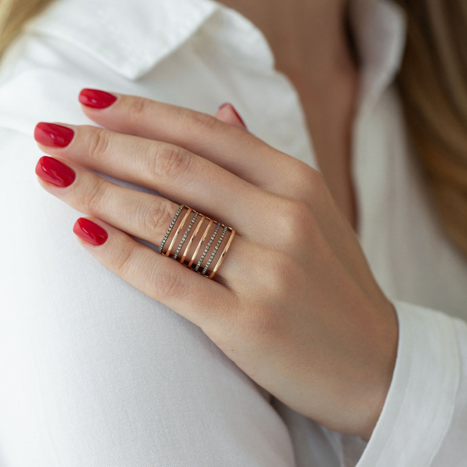 Prsten s černými diamanty Miracle Infinity