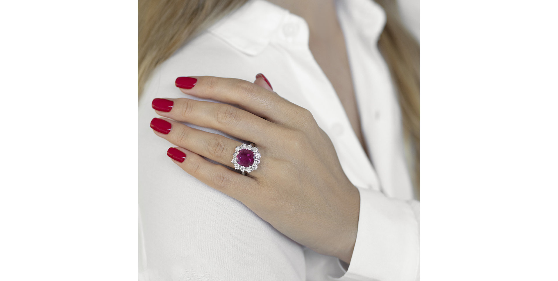 Prsten s rubínem a diamanty Red Czarina