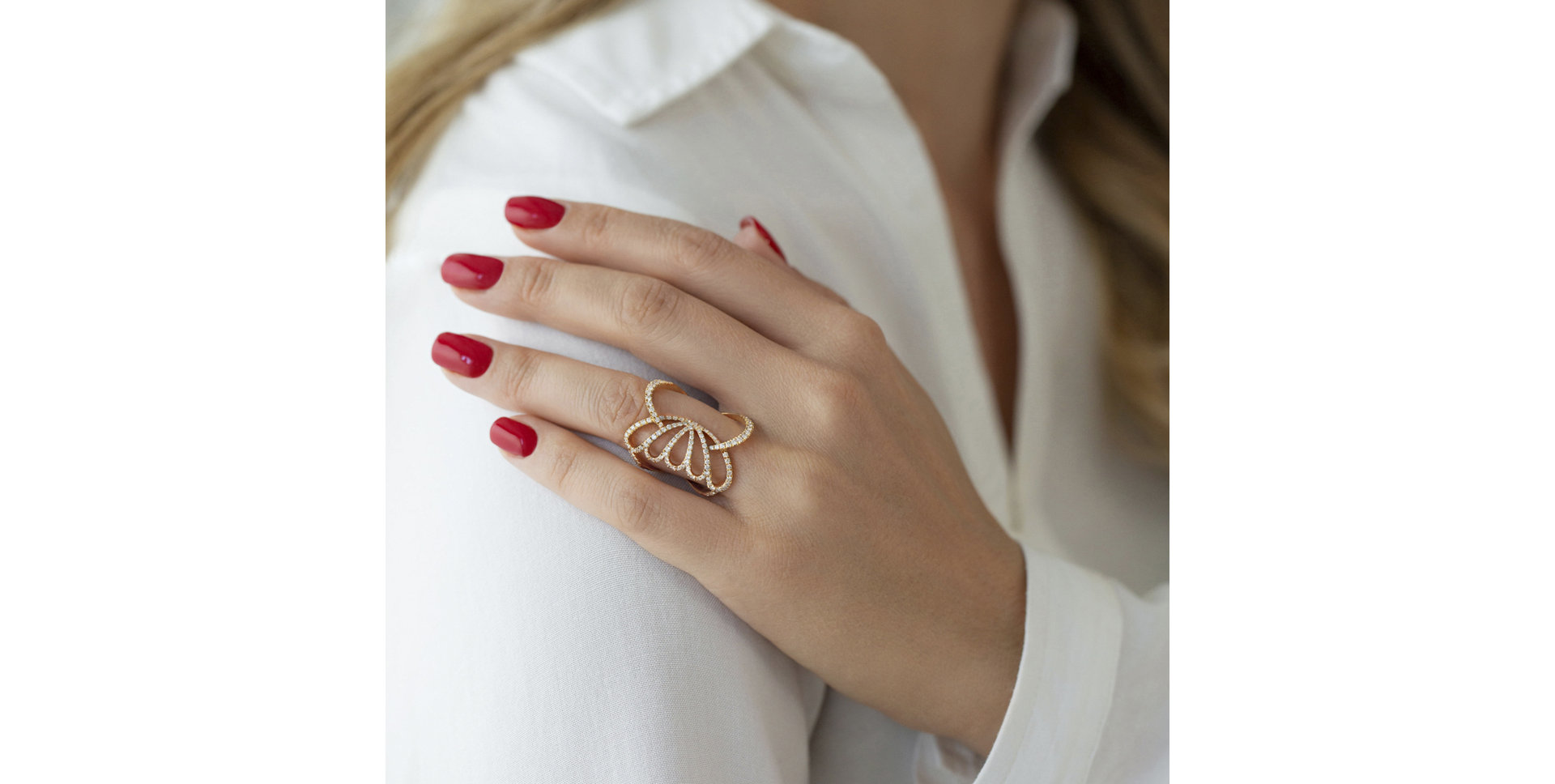 Prsten s diamanty Charming Butterfly