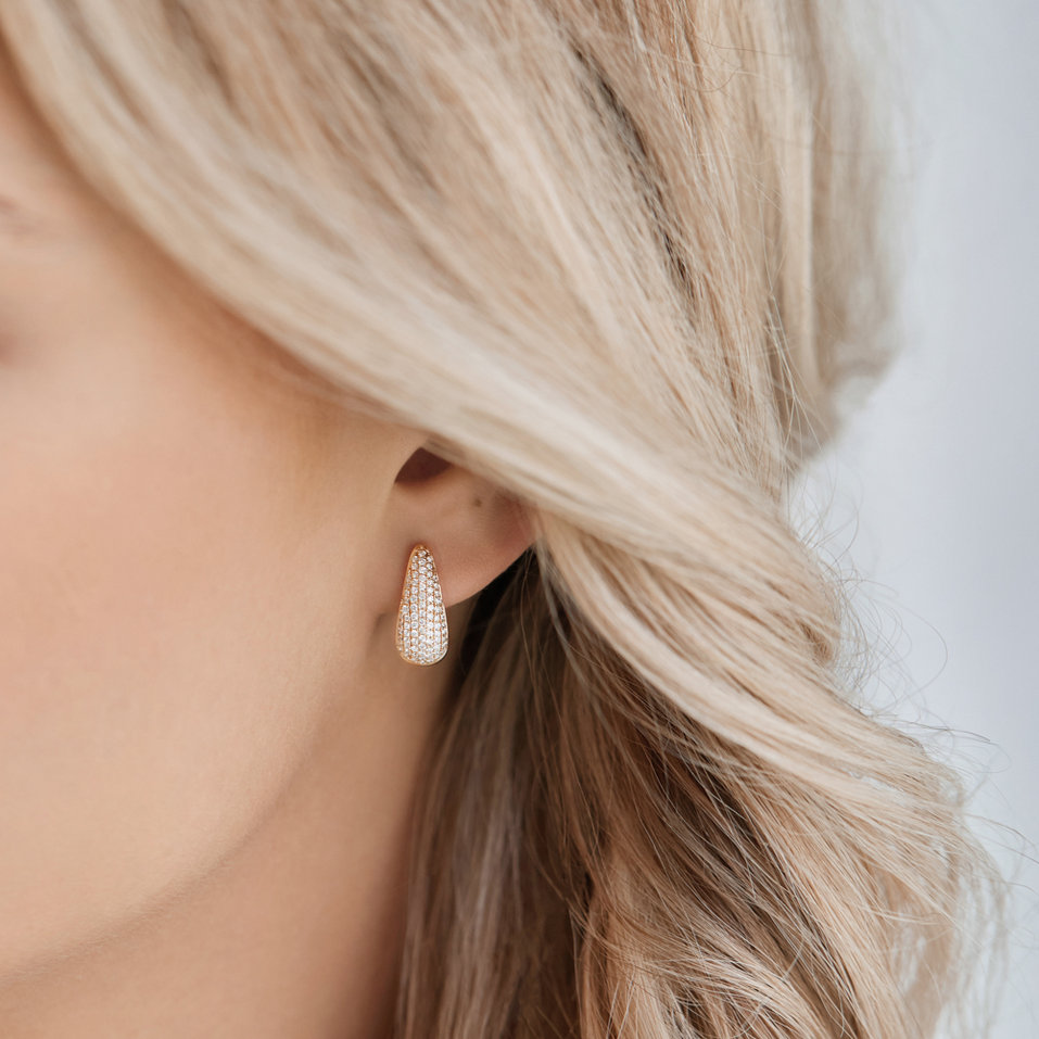 Náušnice s černými diamanty Charming Gem