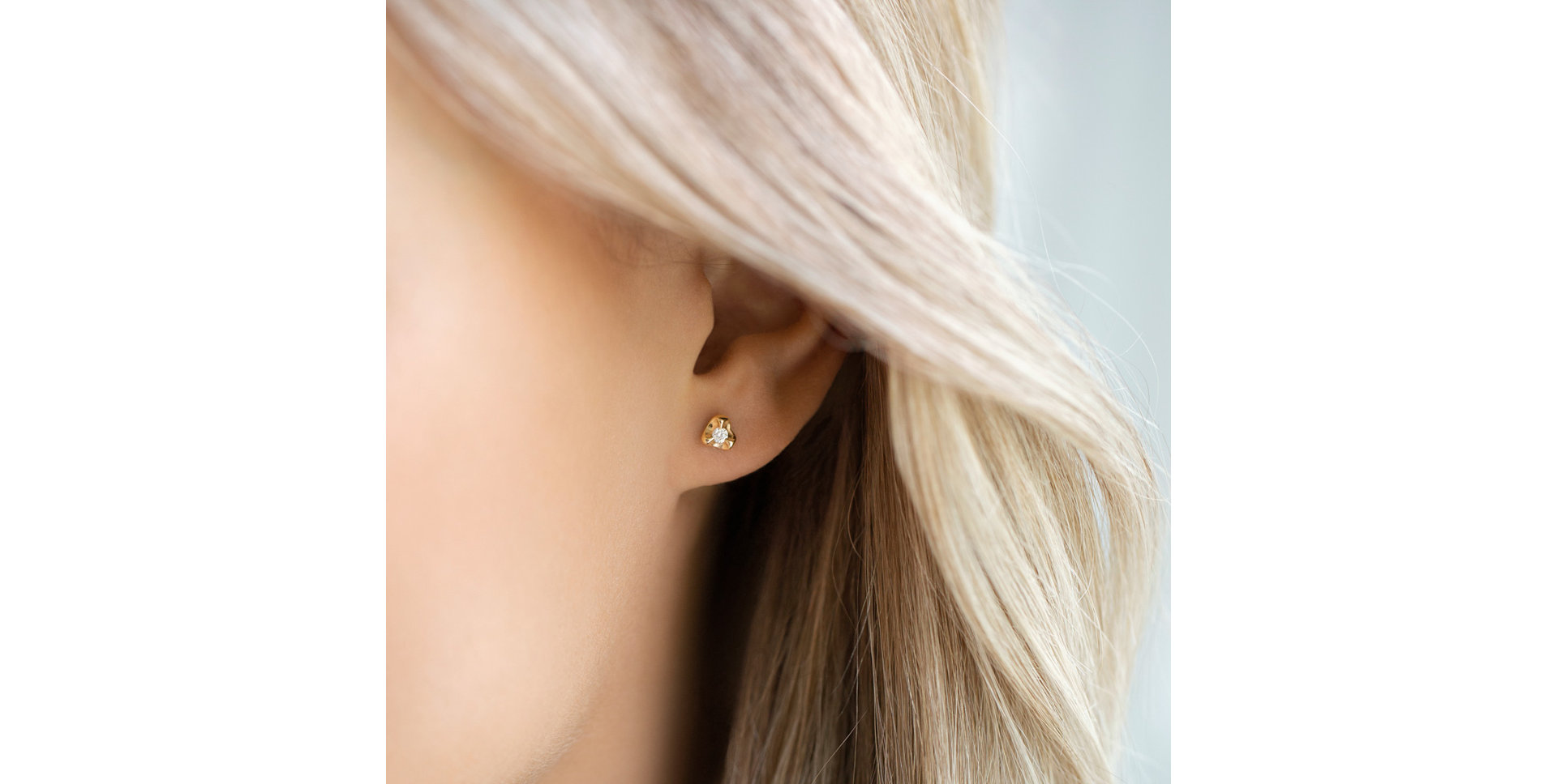 Náušnice s diamantem Full Hearts