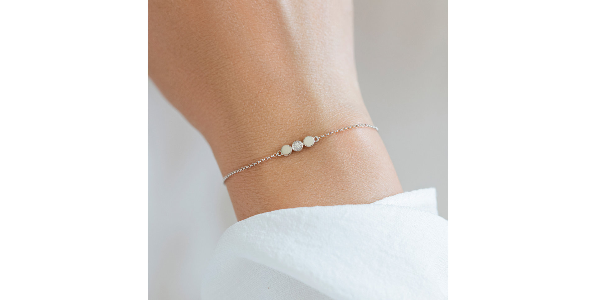 Náramek s diamantem Sparkling Circles