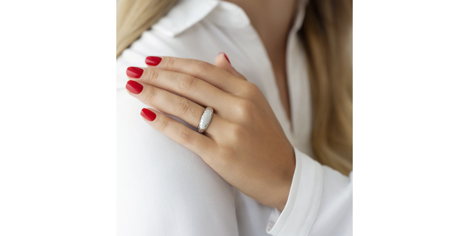 Prsten s diamanty Glitter Drop