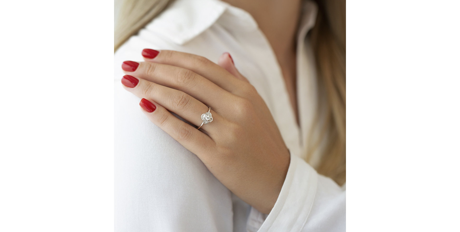 Prsten s diamanty Sparkling Blossom