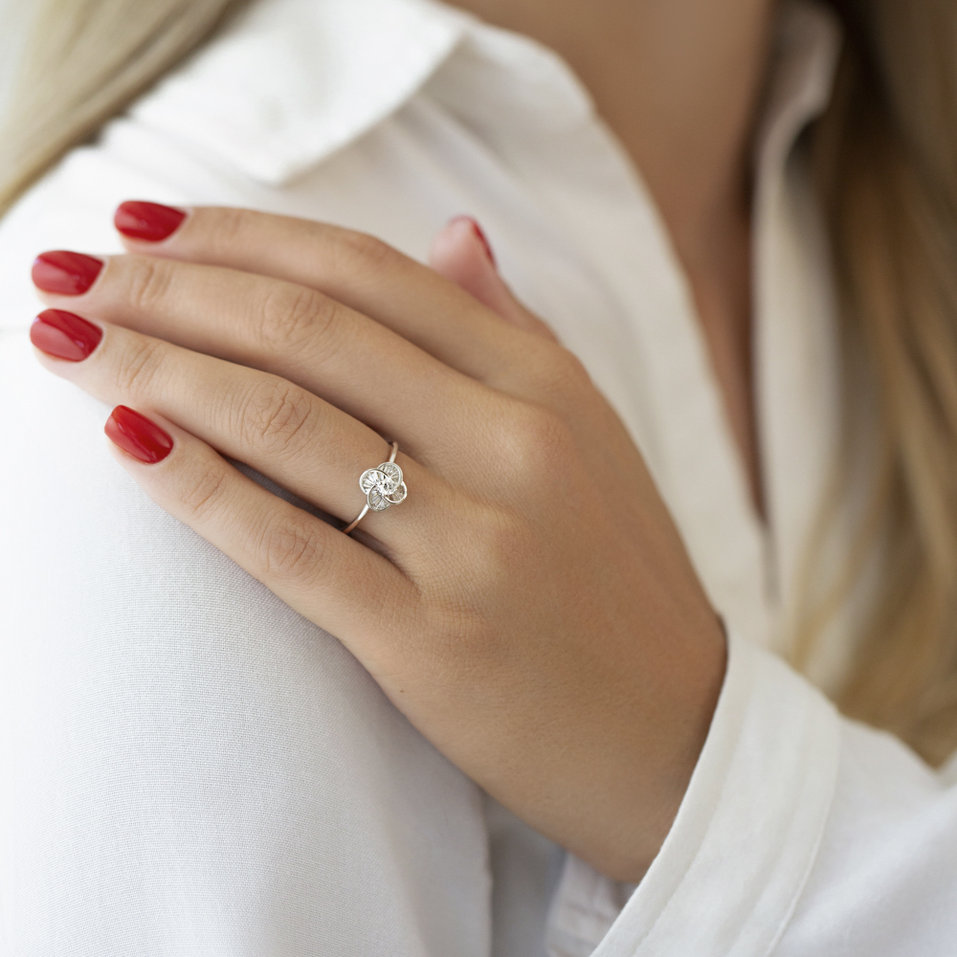 Prsten s diamanty Sparkling Blossom