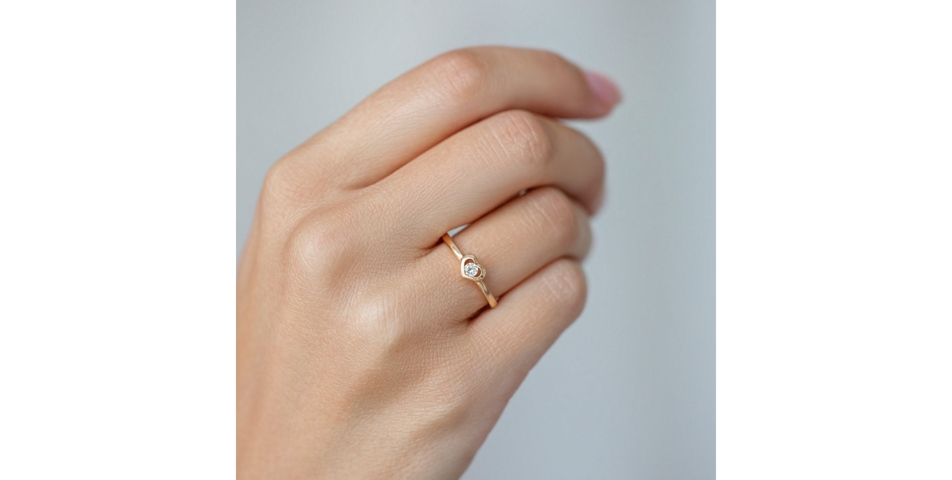 Prsten s diamantem Sweet Heart