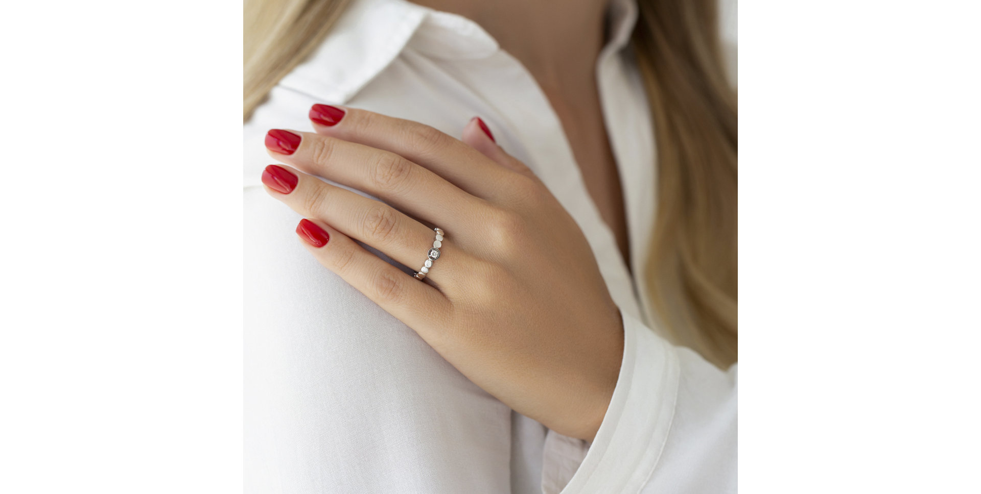 Prsten s diamantem Love Dots